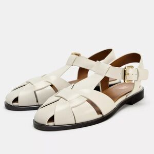 ZARA FLAT FISHERMAN SANDALS NWT 7.5 (38)